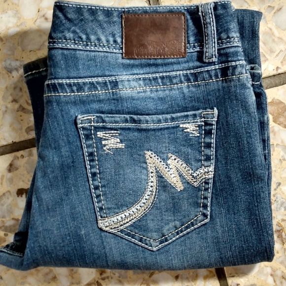 Maurices Curvy Bootcut Stretch Denim Jeans Medium Blue Wash - Picture 6 of 9